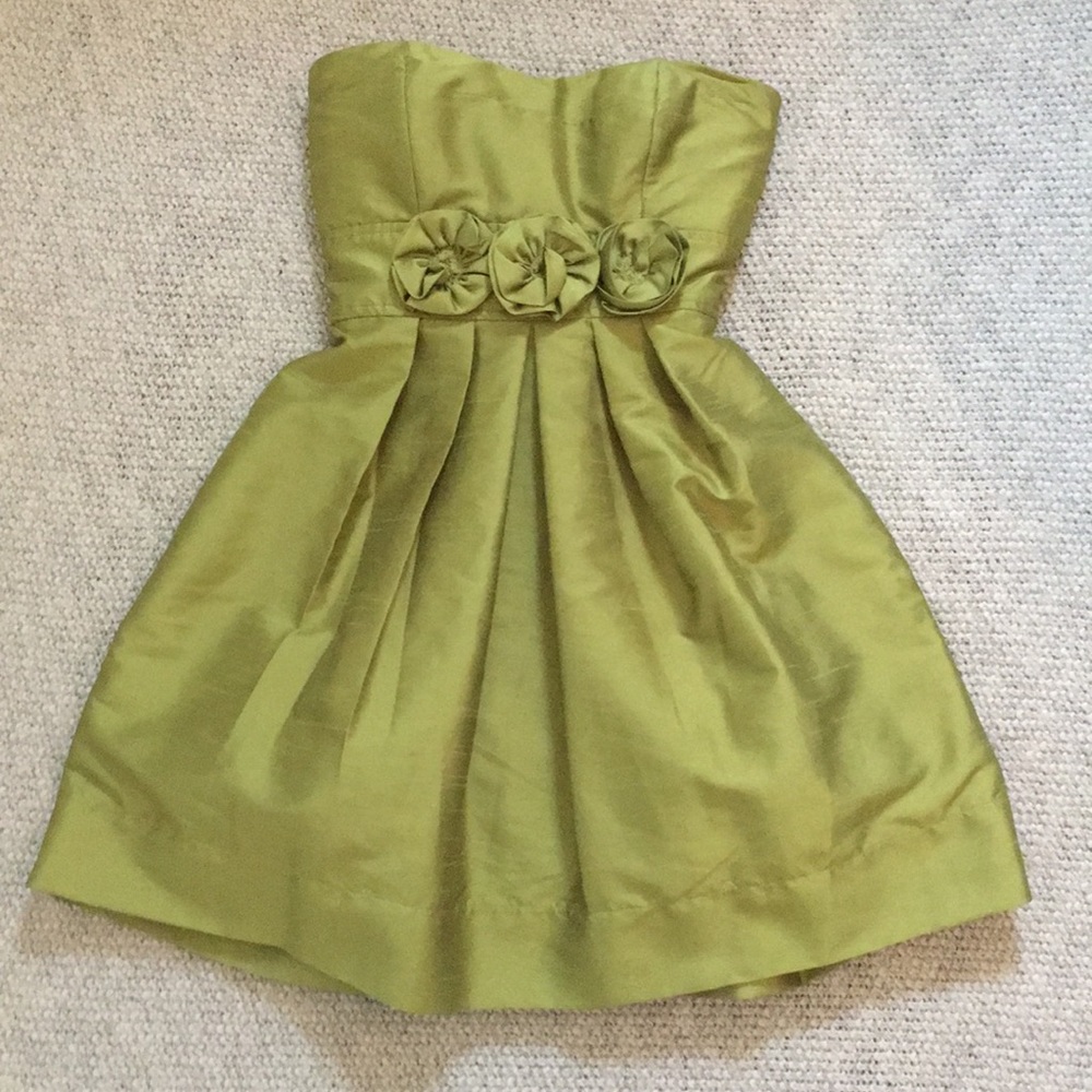 Strapless Green Dress